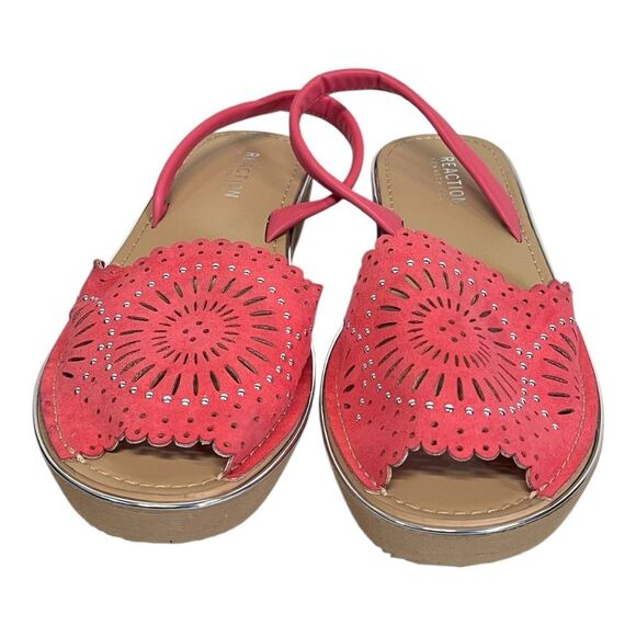 Kenneth Cole Reaction | Geranium Fine Glass Laser Slides Sandals 7.5 - Picture 4 of 11